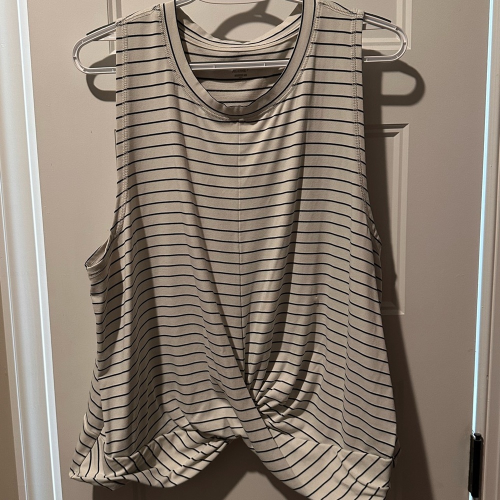 Striped Sleeveless Twist Front Top